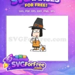 Free Pilgrim Girl Free Tongue Out Charlie Brown Free SVG - Instant Download