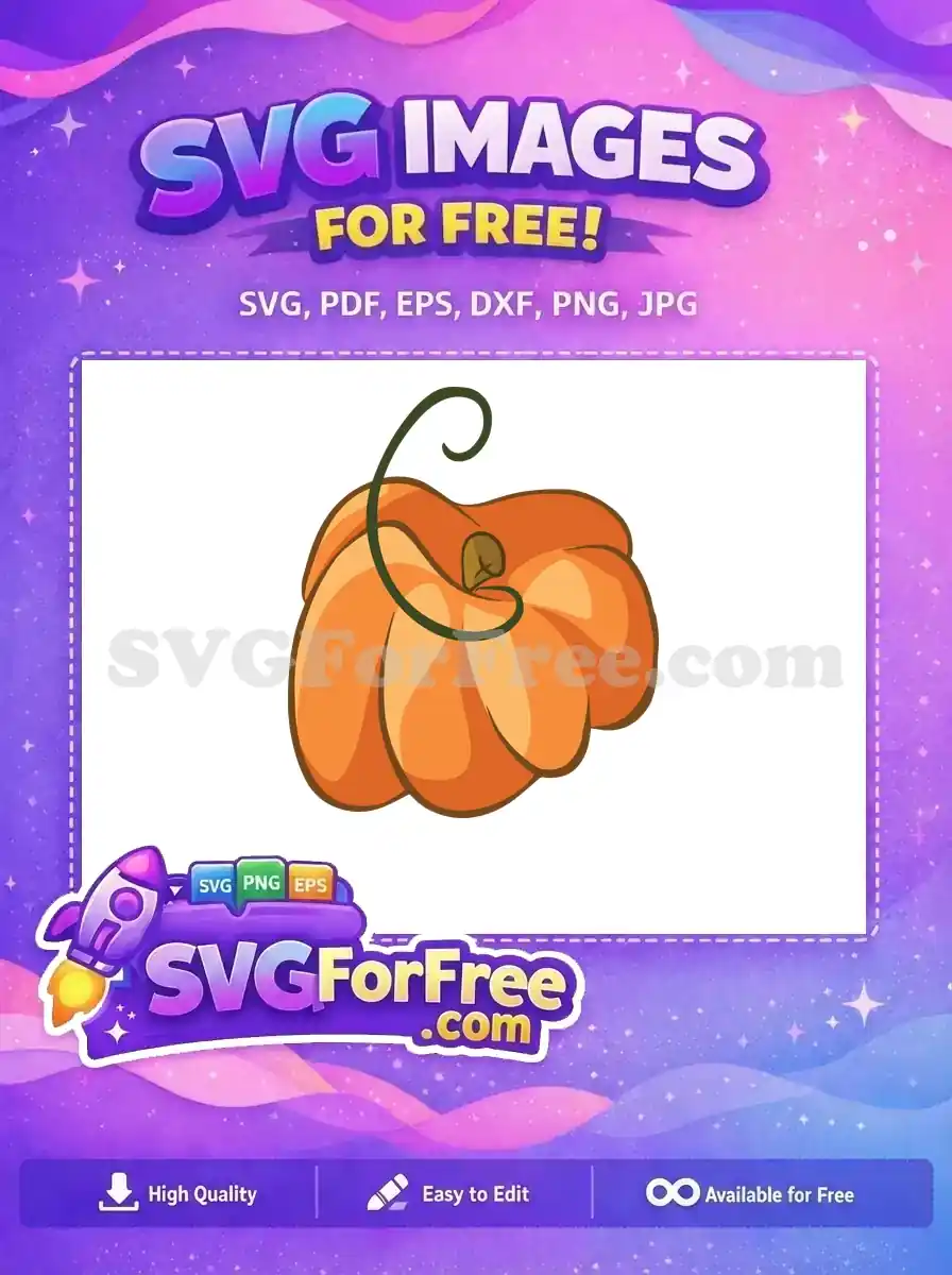 Free Orange Pumpkin Free Thank You Cartoon Free SVG