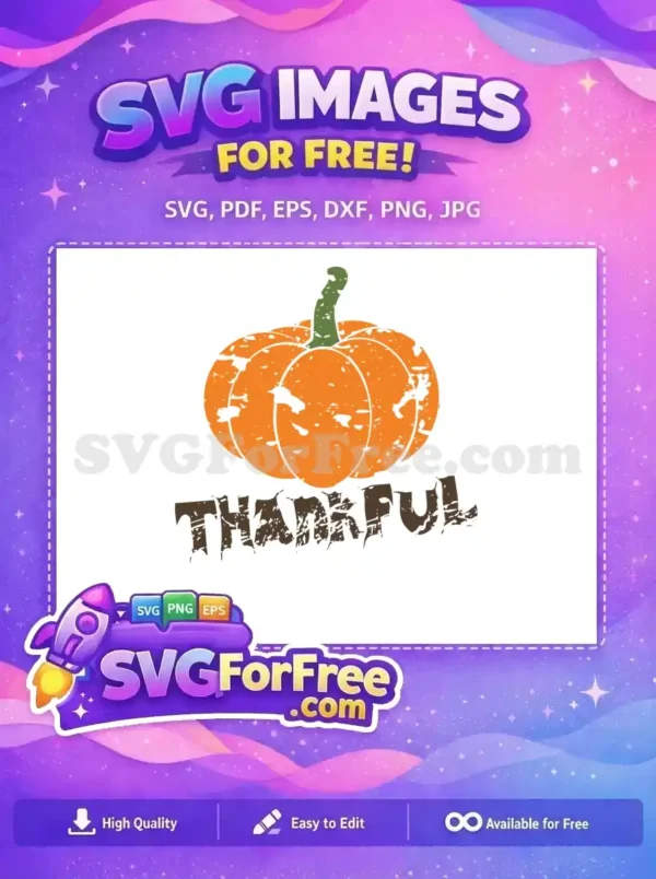 Free Orange Pumpkin Free Thankful Design Thanksgiving Free SVG Free Orange Pumpkin Free Thankful Design Thanksgiving Free SVG