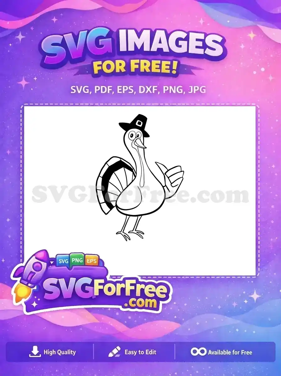 Free Turkey Pilgrim Hat Free Thumbs Up Thank You Free SVG