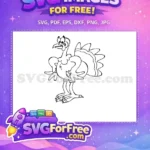 Free Wacky Turkey Free Thanksgiving Cartoon Thank You Free SVG - Instant Download
