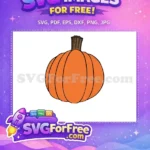Free Orange Pumpkin Free Thank You Fall Free SVG 2 - Instant Download