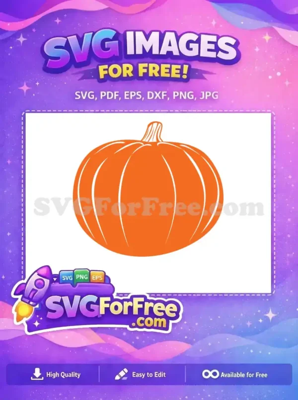Free Orange Thanksgiving Pumpkin Free Fall Thank You Free SVG