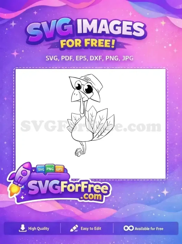 Free Cute Pilgrim Hat Free Turkey Thank You Free SVG