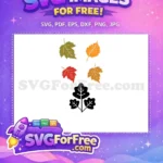 Free Colorful Maple Leaves Free Thank You Autumn Free SVG - Instant Download