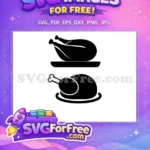 Free Black Turkey Free Dinner Thank You Free SVG - Instant Download