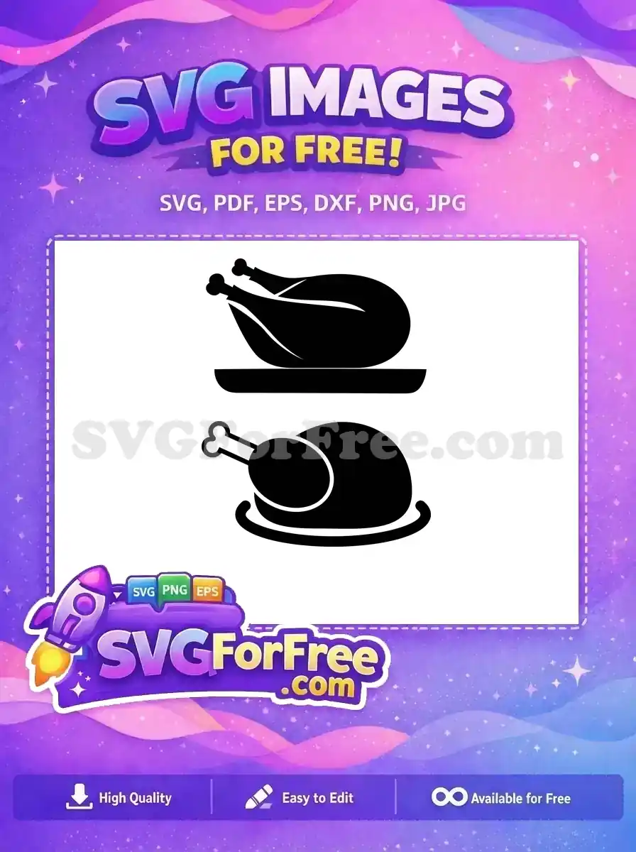 Free Black Turkey Free Dinner Thank You Free SVG