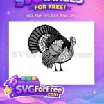Free Turkey Silhouette Free Thanksgiving Day Thank You Free SVG - Instant Download