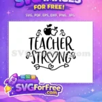 Free Apple Design Free Teacher Strong Quote Design Free SVG - Instant Download