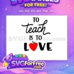 Free Teacher Quote Free Apple Heart Teacher Free SVG 1 - Instant Download