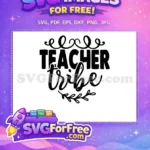 Free Swirl Decoration Free Teacher Tribe Quote Free SVG - Instant Download