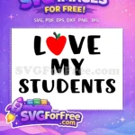 Free Apple Heart Free Love Students Teacher Free SVG - Instant Download