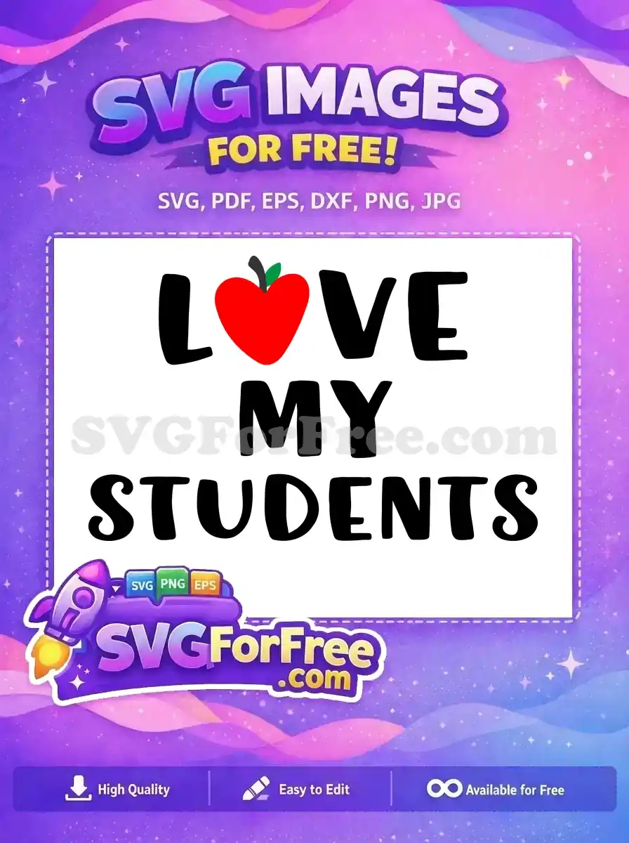 Free Apple Heart Free Love Students Teacher Free SVG