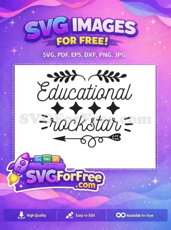 Free Educational Rockstar Free Teacher Quotes Design Free SVG