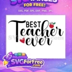 Free Heart Accent Free Apple Design Teacher Free SVG - Instant Download