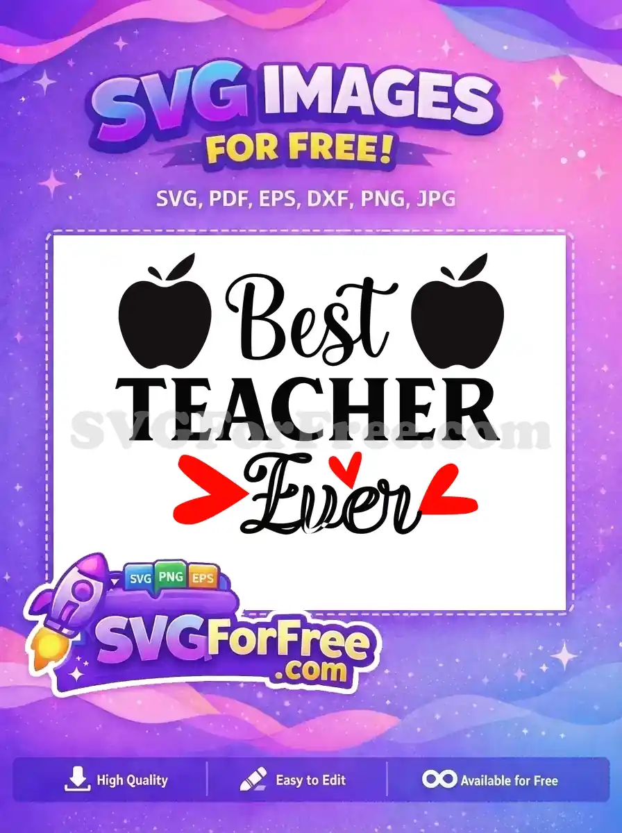 Free Apple Accents Free Heart Design Teacher Quotes Free SVG