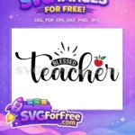Free Blessed Teacher Free Apple Graphic Teacher Free SVG - Instant Download