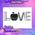 Free Ruler Apple Free Pencil School Free SVG - Instant Download