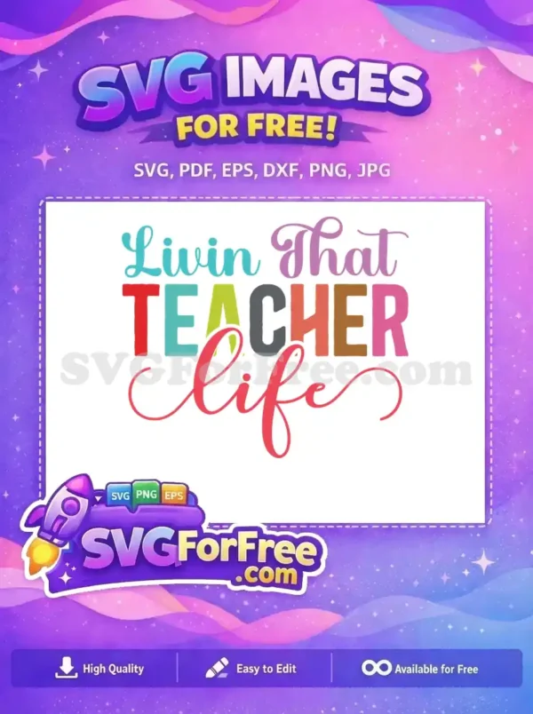 Free Colorful Letters Free Livin That Teacher Life Free SVG