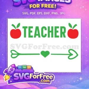 Free Apple Accents Free Teacher Quote Arrow Design Free SVG