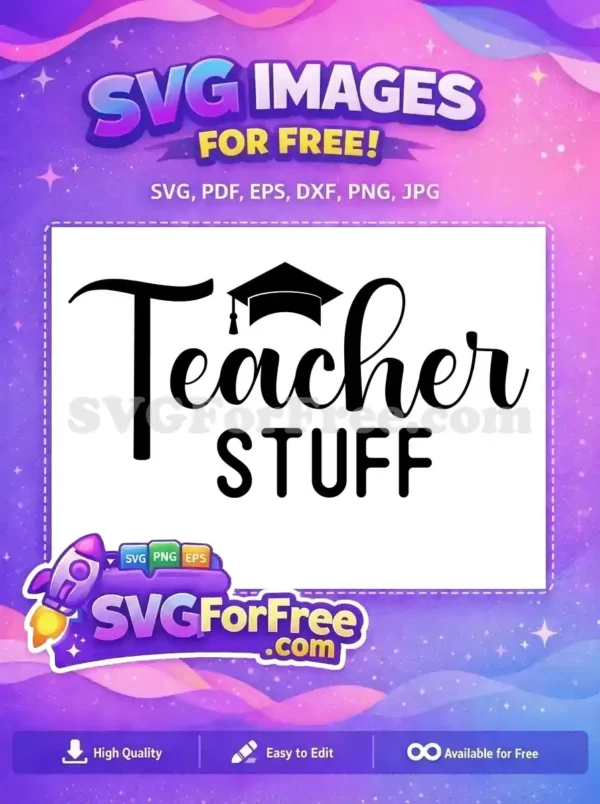 Free Cursive Teacher Free Graduation Cap Teacher Stuff Free SVG
