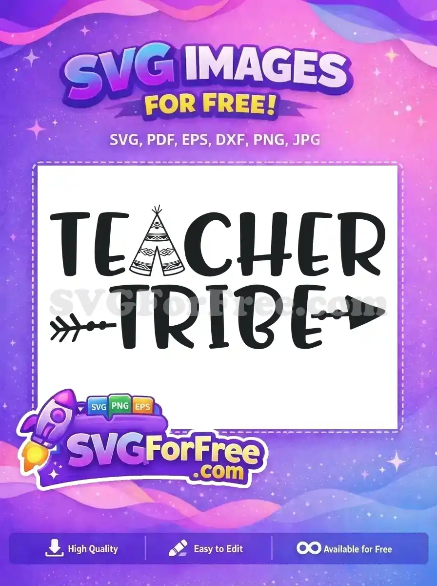 Free Bold Teacher Free Tribe Arrow Text Free SVG