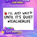 Free Apple Decor Free Teacher Life Quote School Free SVG - Instant Download