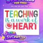Free Colorful Letters Free Apple Teaching Quote Free SVG - Instant Download