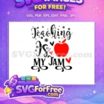 Free Teacher Quote Free Apple Hearts Teaching Free SVG - Instant Download