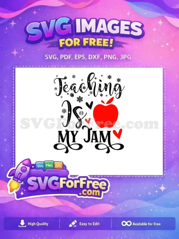 Free Teacher Quote Free Apple Hearts Teaching Free SVG