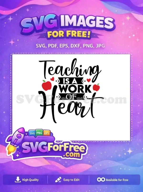 Free Red Apple Free Heart Teacher Quotes Free SVG