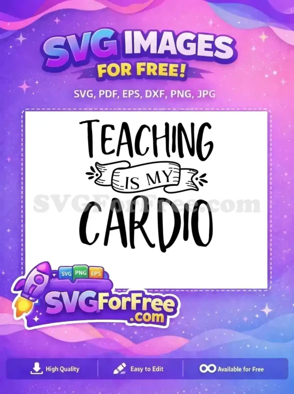Free Teaching Quote Free Cardio Black Teacher Free SVG Free Teaching Quote Free Cardio Black Teacher Free SVG
