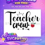 Free Teacher Crew Free Apple Heart Arrow Free SVG - Instant Download