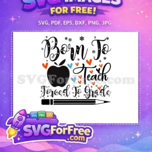 Free Apple Hearts Free Teacher Quotes Born Free SVG