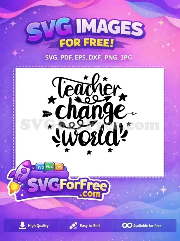 Free Teacher Change Free World Arrows Teacher Quotes Free SVG