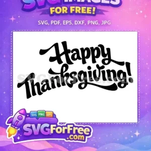 Free Bold Lettering Free Happy Thanksgiving Message Free SVG