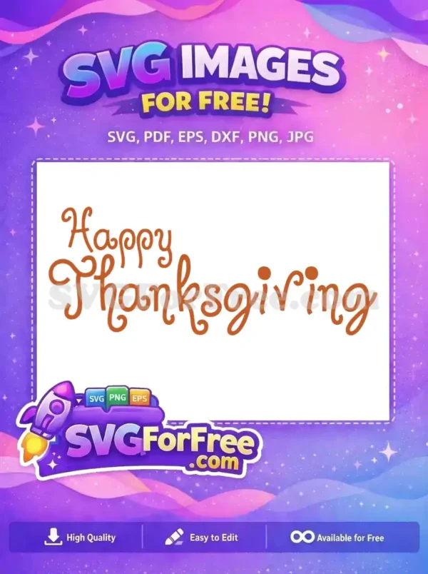 Free Calligraphic Lettering Free Autumnal Script Thanksgiving Free SVG