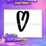 Free Black Heart Line Free Thanksgiving Element Free SVG - Instant Download