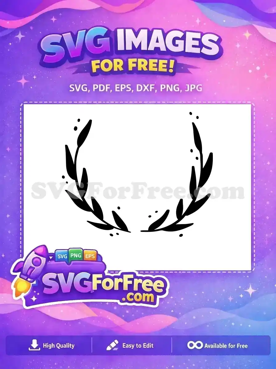 Free Black Olive Branch Free Thanksgiving Wreath Decor Free SVG