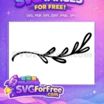 Free Black Leaf Free Thanksgiving Vine Fall Free SVG - Instant Download