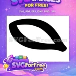 Free Simple Leaf Free Black Thanksgiving Element Free SVG - Instant Download