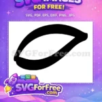 Free Black Wishbone Silhouette Free Thanksgiving Decoration Simple Free SVG - Instant Download