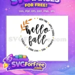 Free Hello Fall Free Bonfire And Hayrides Free SVG - Instant Download