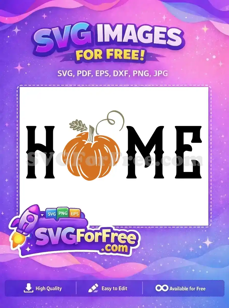Free Black Letters Free Orange Pumpkin Home Decor Free SVG