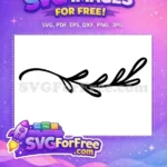 Free Black Leafy Branch Free Elegant Swirl Thanksgiving Free SVG - Instant Download