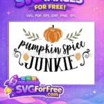 Free Pumpkin Orange Free Spice Junkie Thanksgiving Free SVG - Instant Download