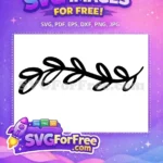Free Black Leaf Free Branch Thanksgiving Free SVG - Instant Download
