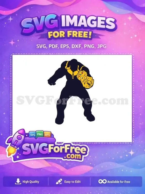Free Purple Thanos Free Infinity Gauntlet Avengers Free SVG 2