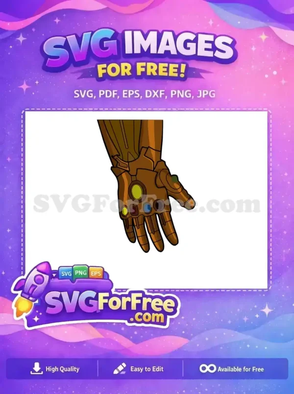 Free Infinity Stones Free Gauntlet Thanos Movie Free SVG 2