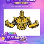 Free Yellow Armored Thanos Free Angry Expression Avengers Free SVG - Instant Download